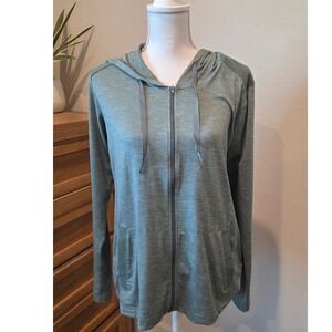 Columbia Omni Wick Full Zip Hoodie Long Sleeve Athletic Gray Size L